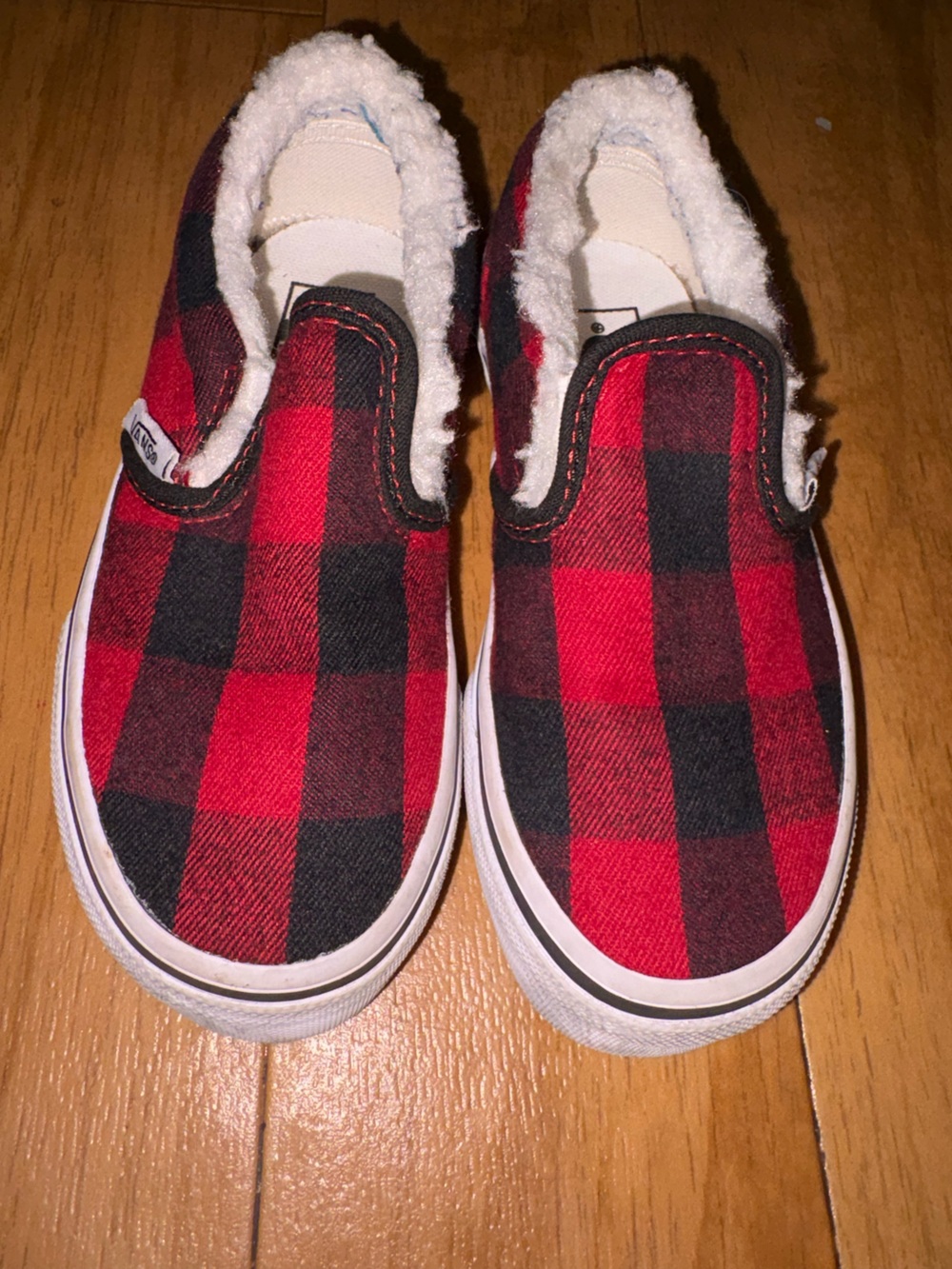 Vans Kids Slip-On Plaid Sneakers